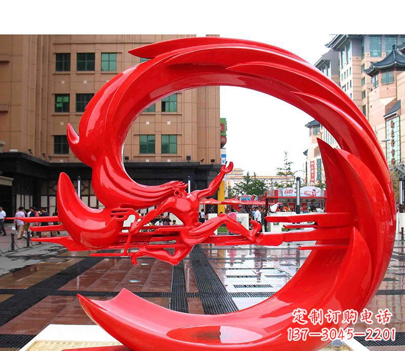 重庆精美的不锈钢圆环雕塑