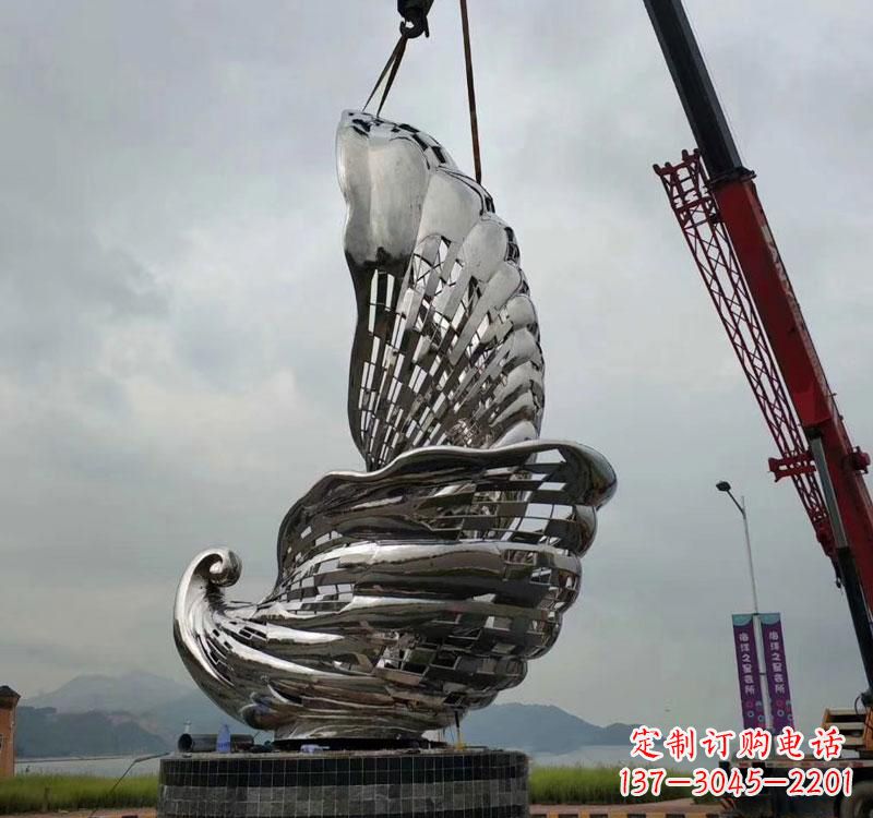 重庆不锈钢海螺雕塑象征着海洋的美丽