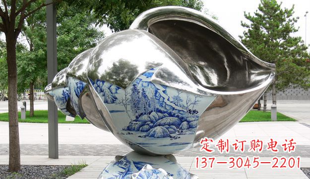 重庆不锈钢海螺景观雕塑美轮美奂