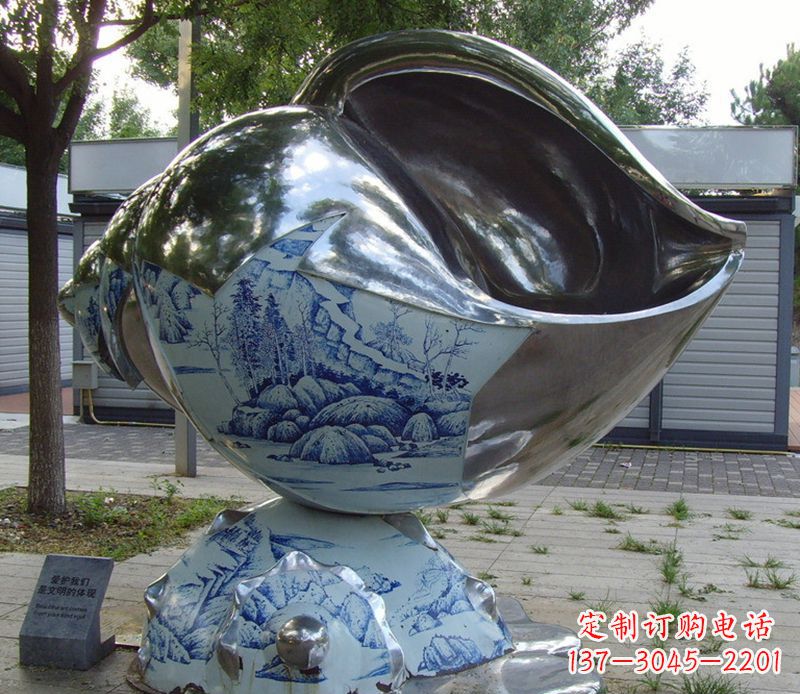 重庆不锈钢海螺雕塑精致美观的艺术品