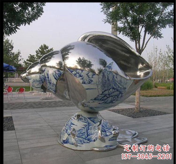 重庆不锈钢海螺景观雕塑精美的海景景观