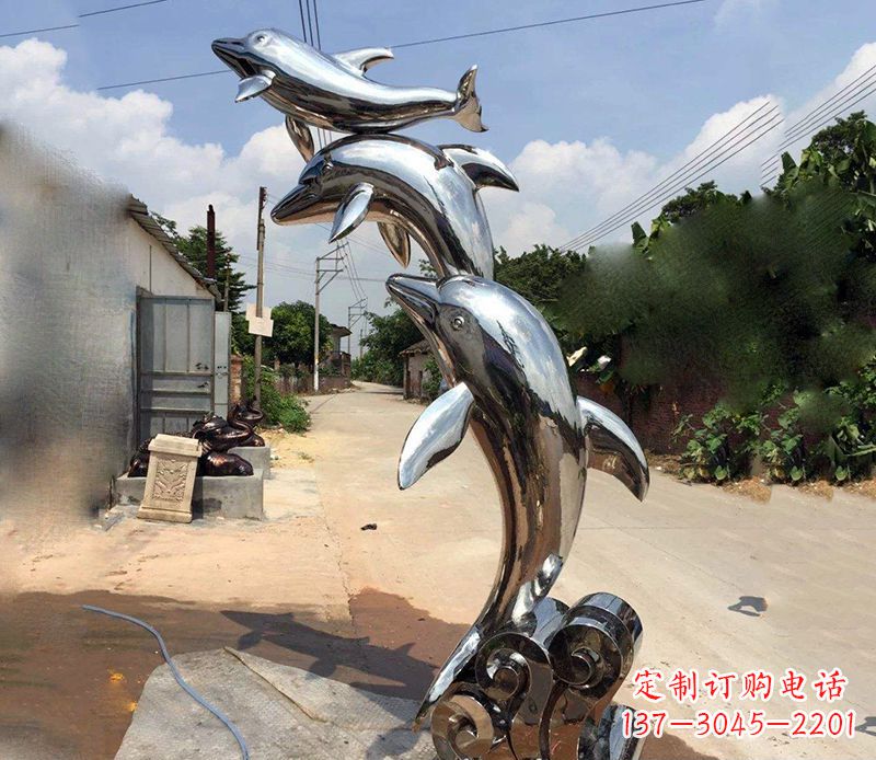 重庆不锈钢海豚雕塑艺术的浪漫