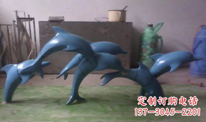 重庆不锈钢海豚雕塑精致的艺术品