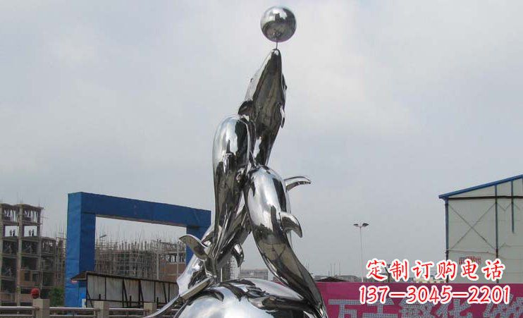 重庆不锈钢海豚雕塑海洋之美的象征
