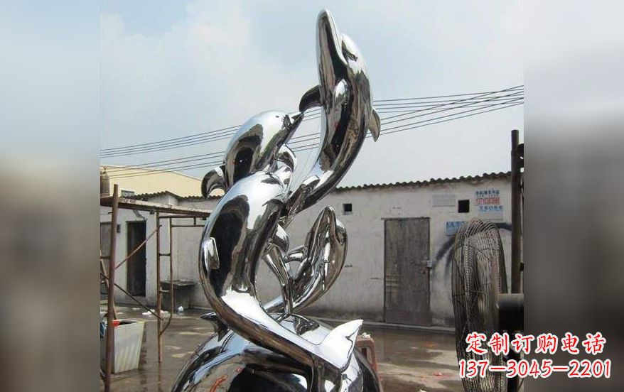 重庆海豚之美——不锈钢海豚雕塑