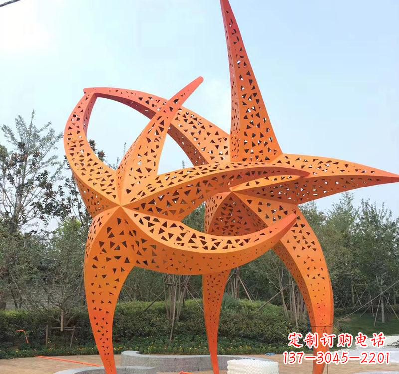 重庆不锈钢海星海洋动物雕塑——美丽的海洋艺术