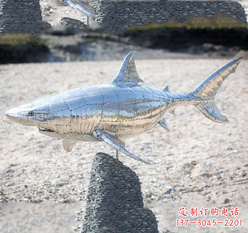 重庆不锈钢海洋公园鲨鱼雕塑