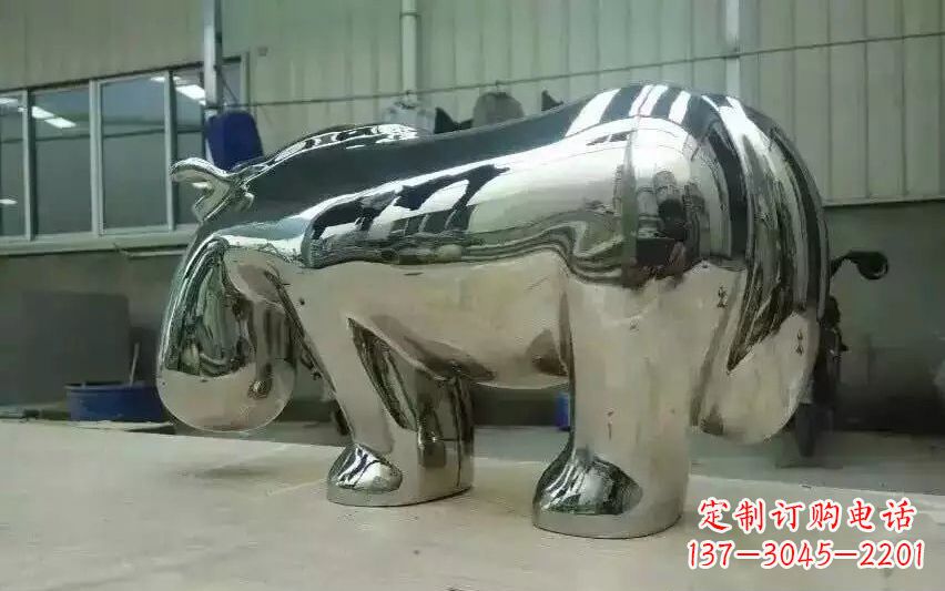重庆不锈钢河马雕塑美观耐用的艺术品