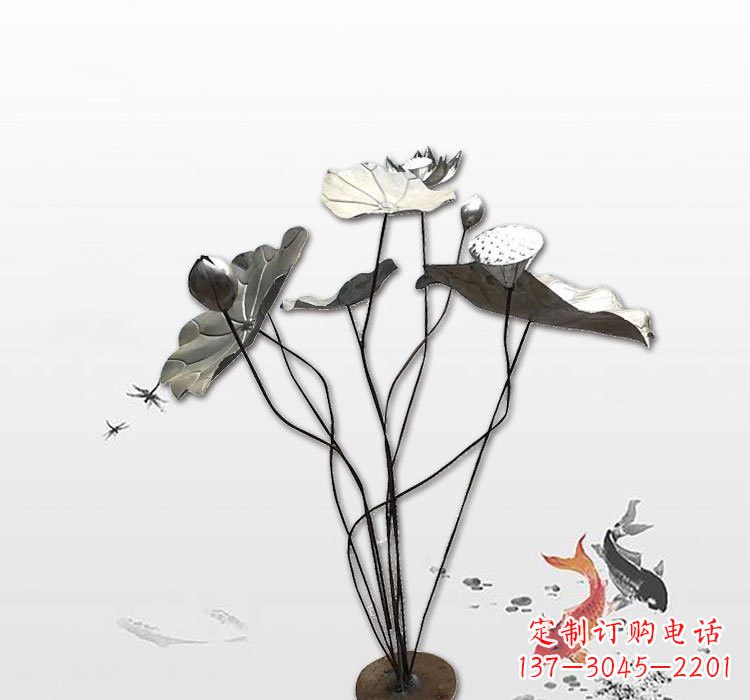 重庆不锈钢荷叶雕塑艺术的精美结合