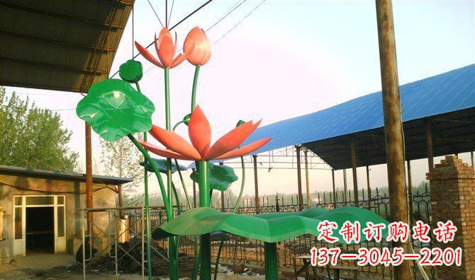 重庆不锈钢荷叶雕塑精美而优雅