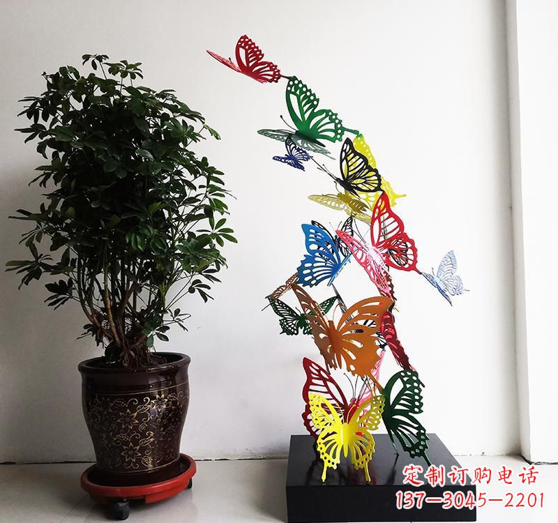 重庆不锈钢蝴蝶雕塑精美的艺术品
