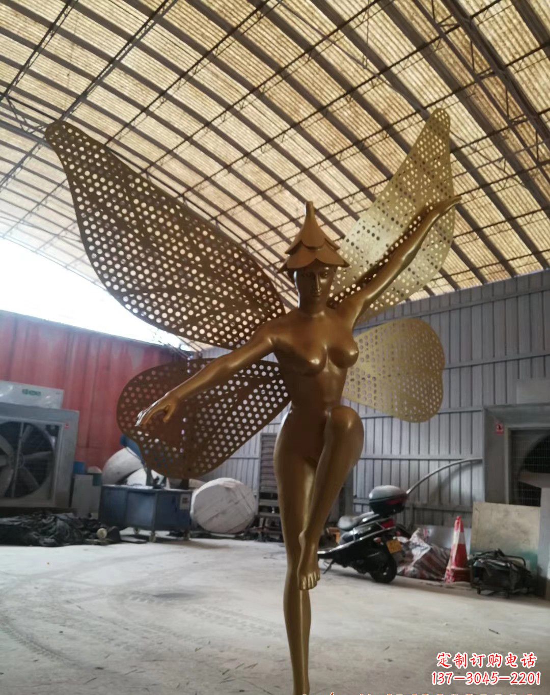 重庆不锈钢蝴蝶仙子雕塑精美的美丽之作