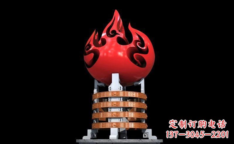 重庆不锈钢火炬雕塑传承奋进精神