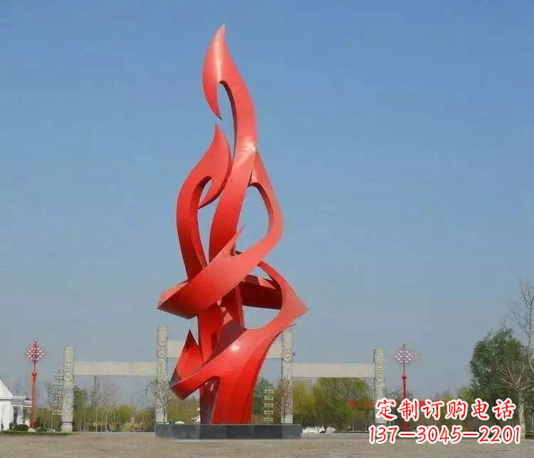 重庆火苗雕塑点缀城市景观