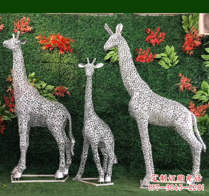 重庆不锈钢长颈鹿雕塑艺术与美的完美结合