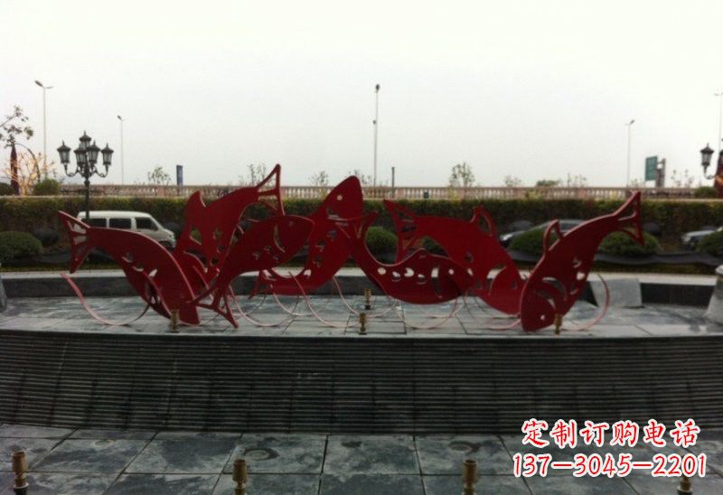 重庆不锈钢剪纸鲤鱼雕塑精巧美观