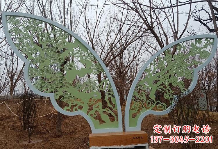 重庆不锈钢剪纸蝴蝶翅膀雕塑