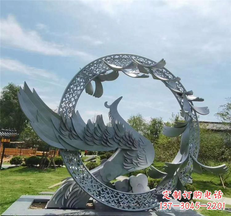 重庆不锈钢简易凤凰雕塑精美绝伦