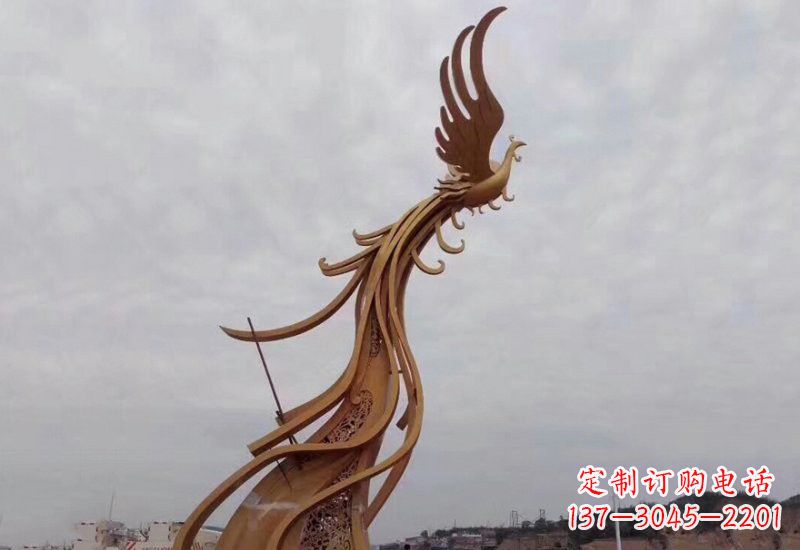 重庆不锈钢凤凰雕塑精致美观