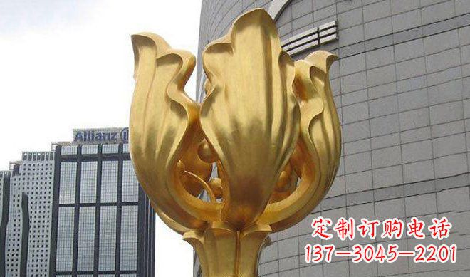 重庆不锈钢紫荆花雕塑传承中国文化