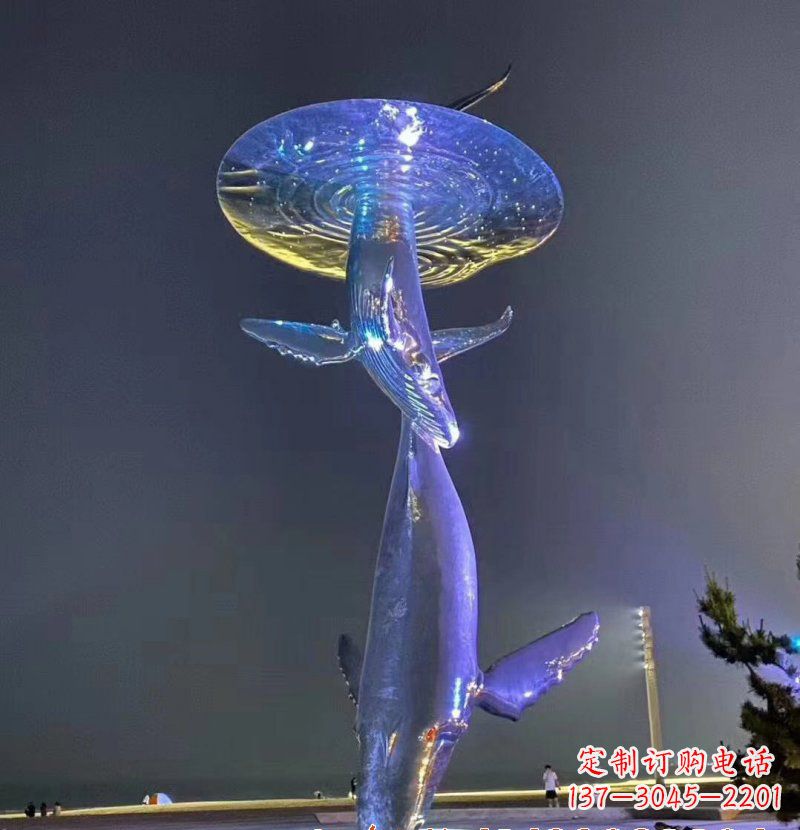 重庆不锈钢鲸鱼雕塑——传承着海洋的精灵魅力