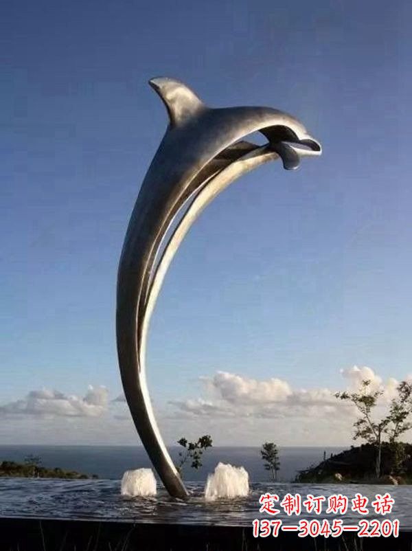 重庆不锈钢海豚雕塑让游客流连忘返