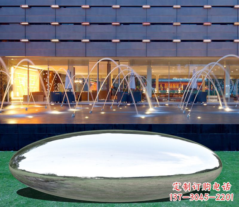 重庆不锈钢镜面鹅卵石雕塑