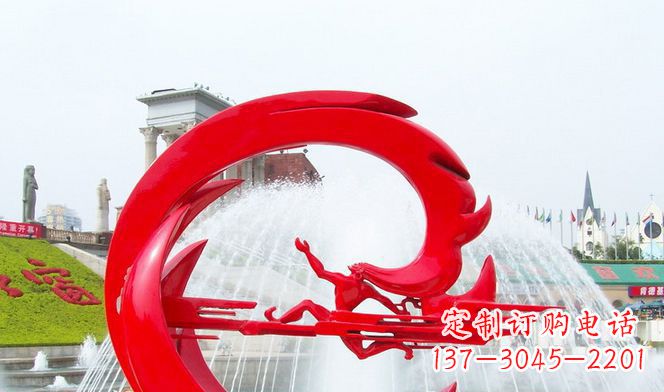 重庆夸父的传奇不锈钢雕塑