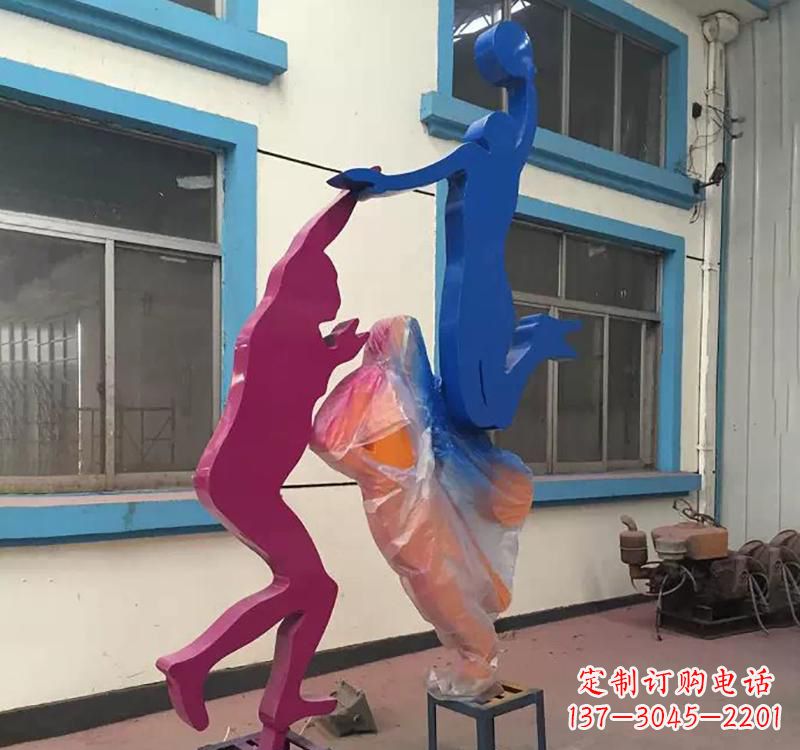 重庆不锈钢篮球运动员雕塑纪念篮球运动传奇