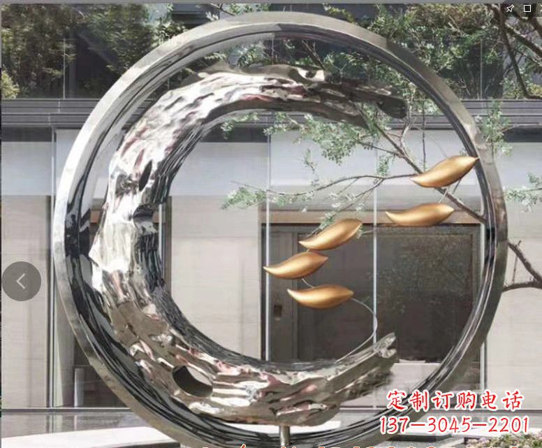 重庆不锈钢鲤鱼跃龙门——一座精美的雕塑