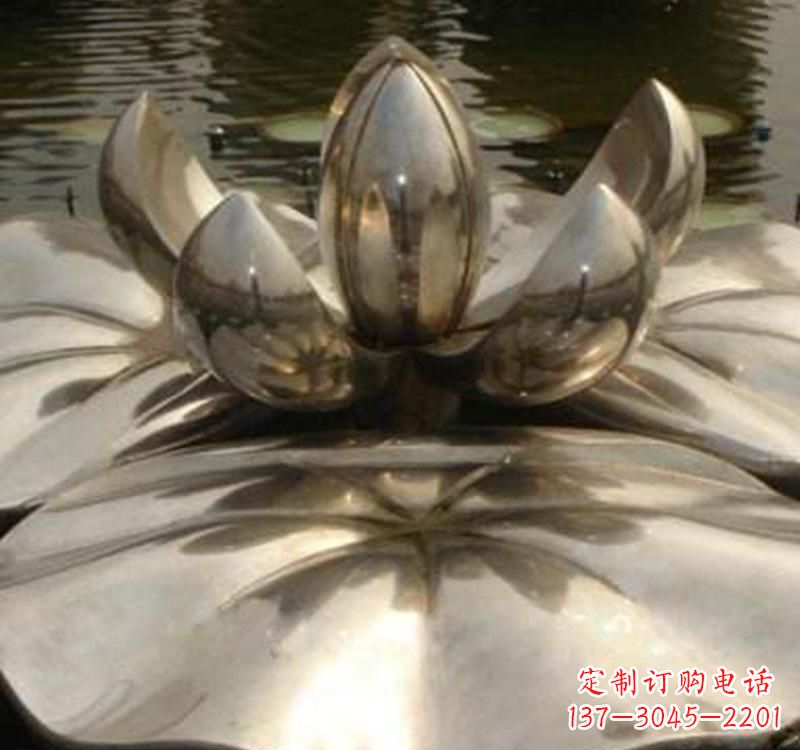 重庆不锈钢莲花喷泉雕塑艺术结合新技术