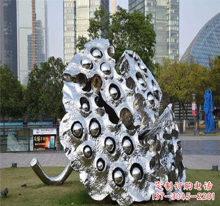 重庆不锈钢莲蓬雕塑源自中国传统文化的精美作品