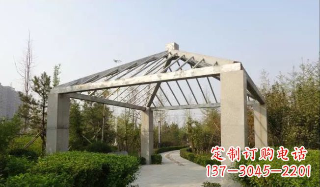 重庆不锈钢凉亭雕塑点缀公园景观