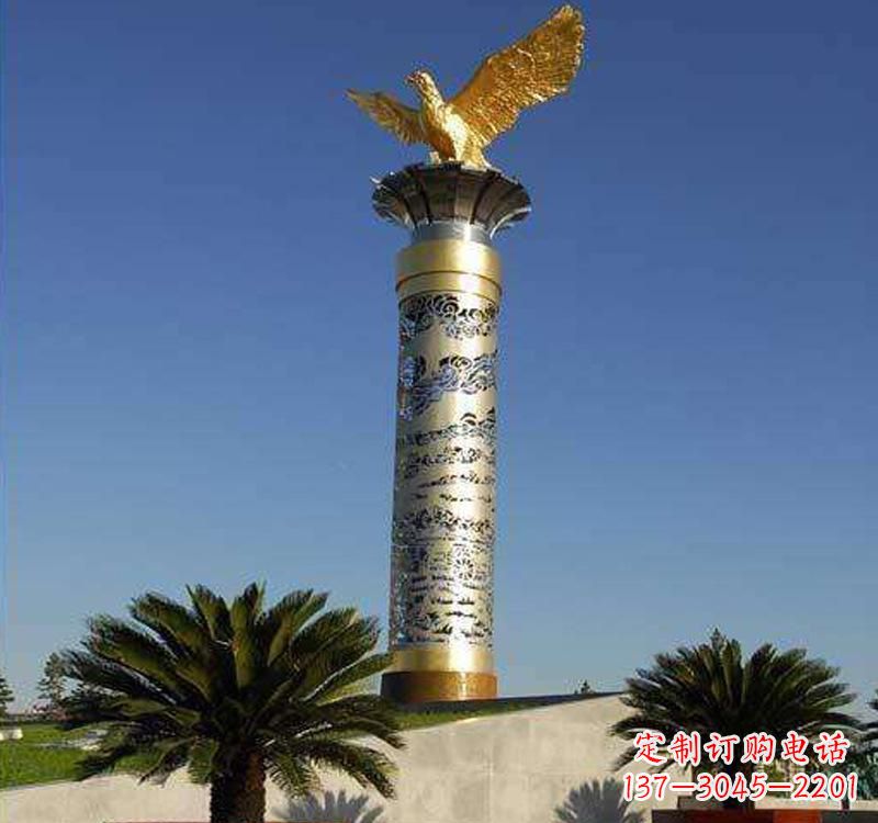 重庆不锈钢龙柱雕塑把神秘的传统融入现代