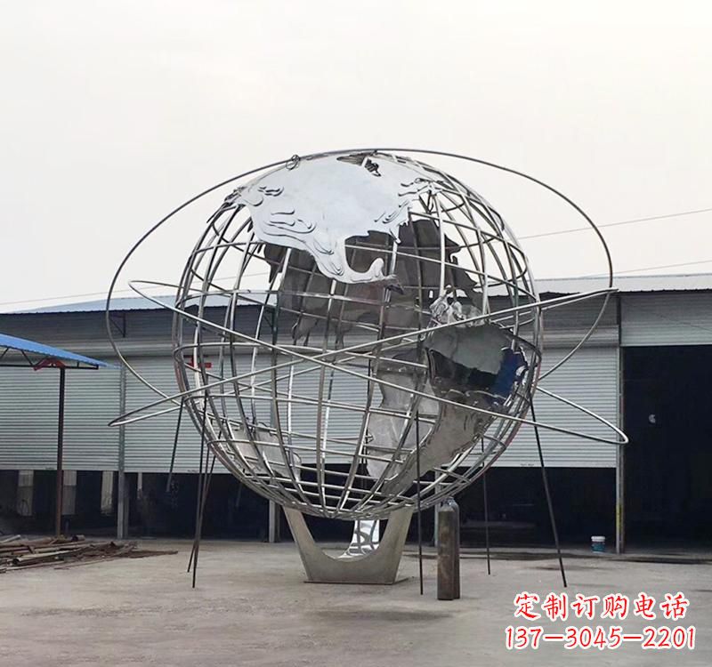 重庆不锈钢制作的镂空地球雕塑