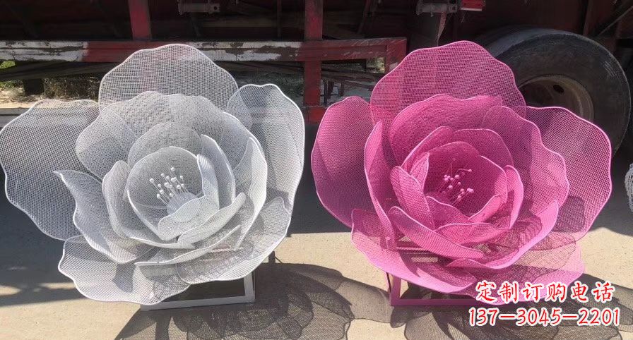 重庆不锈钢荷花雕塑,给公园带来优雅美景