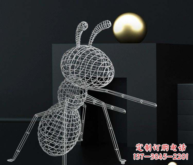 重庆不锈钢镂空蚂蚁雕塑艺术与科技的结合