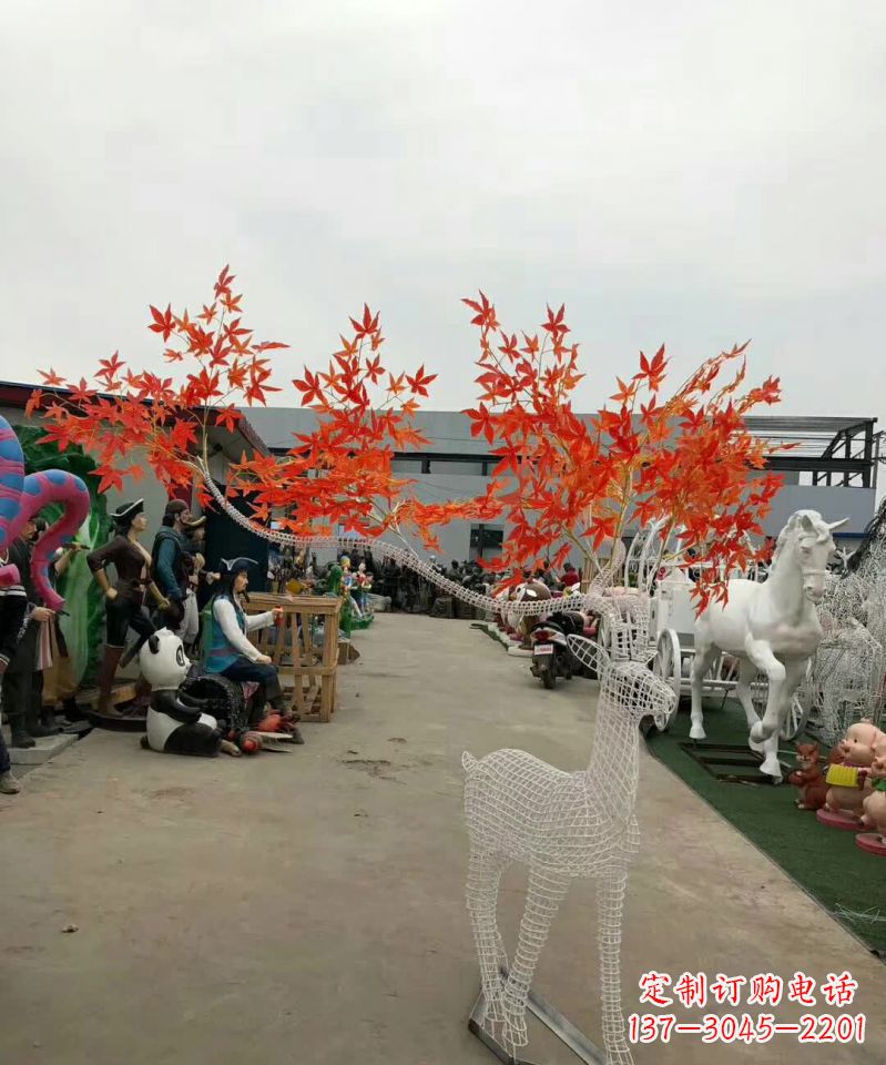 重庆不锈钢麋鹿雕塑精美的艺术品
