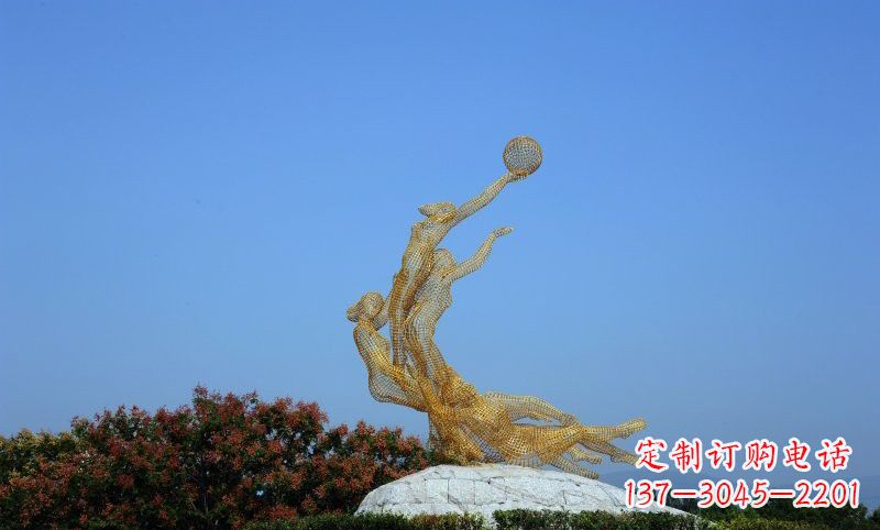 重庆精致的不锈钢女排雕塑