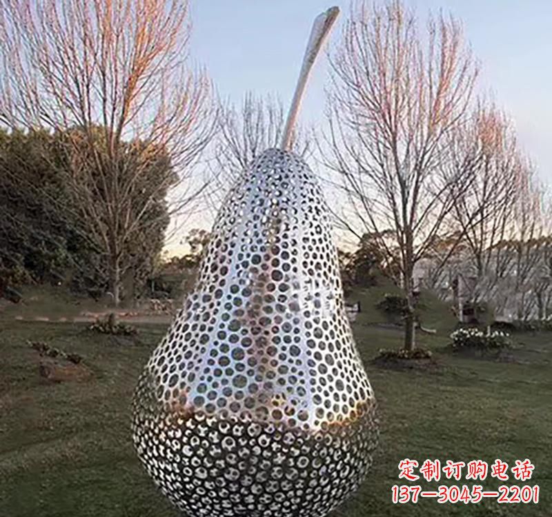 重庆不锈钢镂空水果雕塑精美绝伦