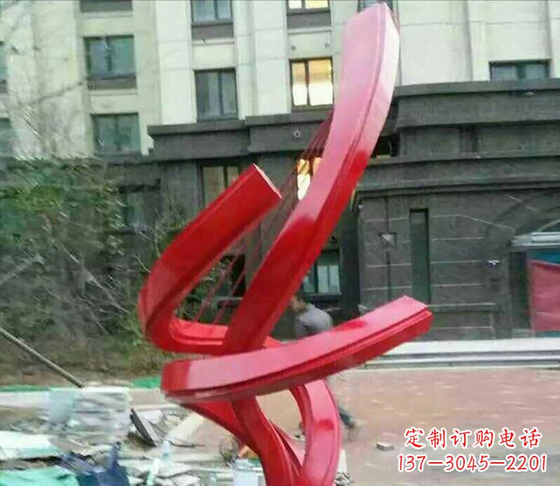 重庆不锈钢螺旋飘带雕塑
