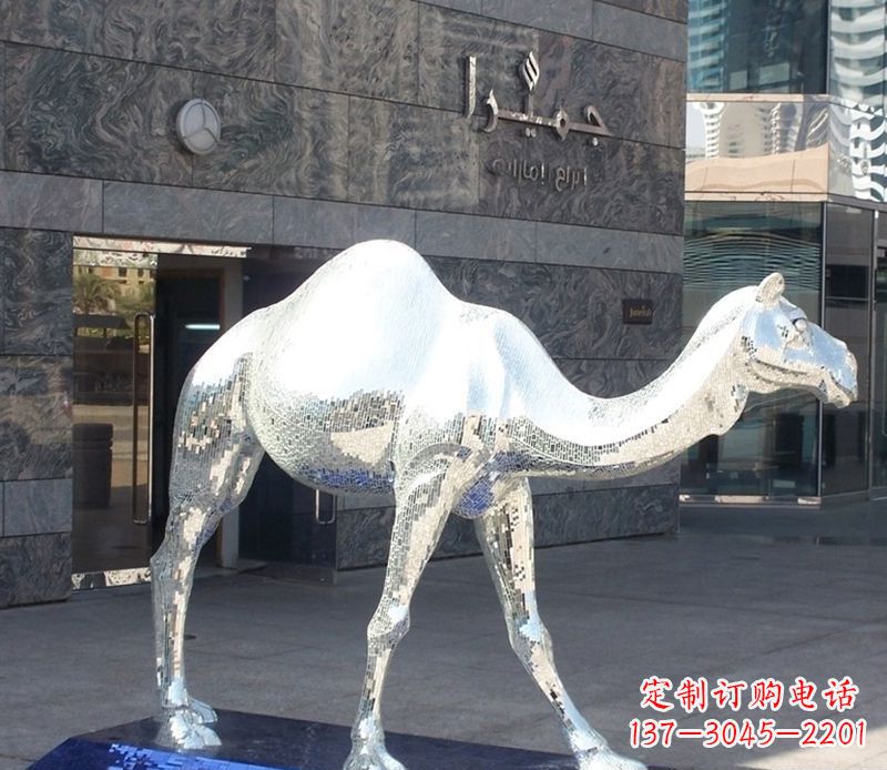 重庆不锈钢骆驼雕塑精美外形折射古朴美感