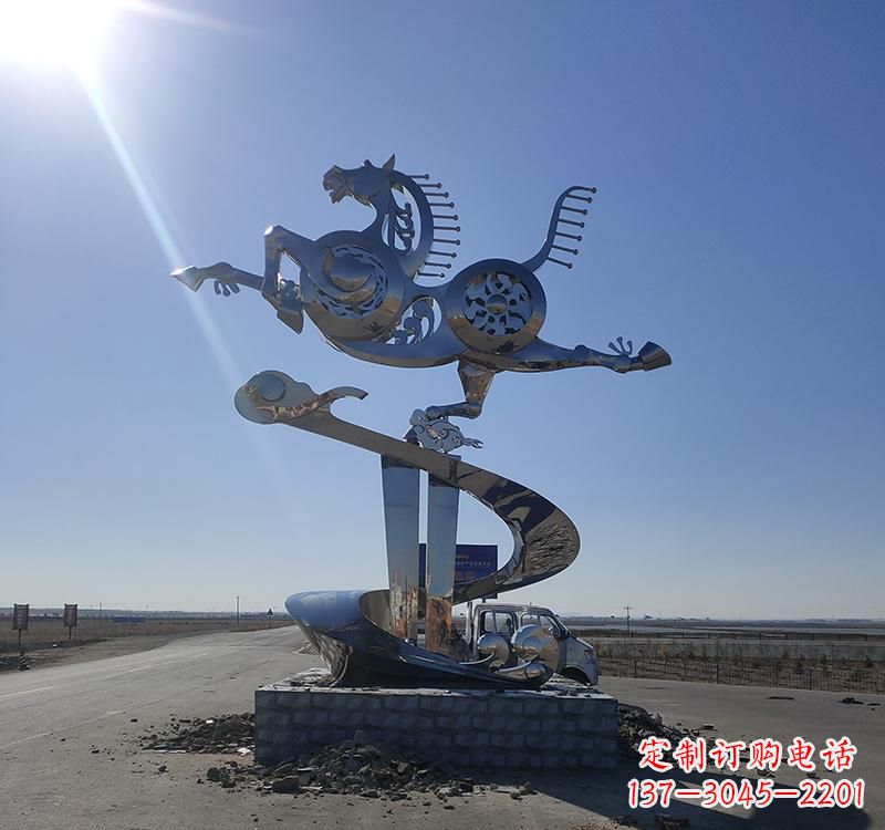 重庆不锈钢马踏飞燕城市雕塑