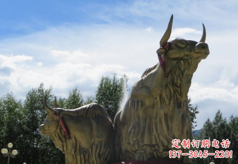 重庆不锈钢牦牛雕塑一种传统文化的精美传承