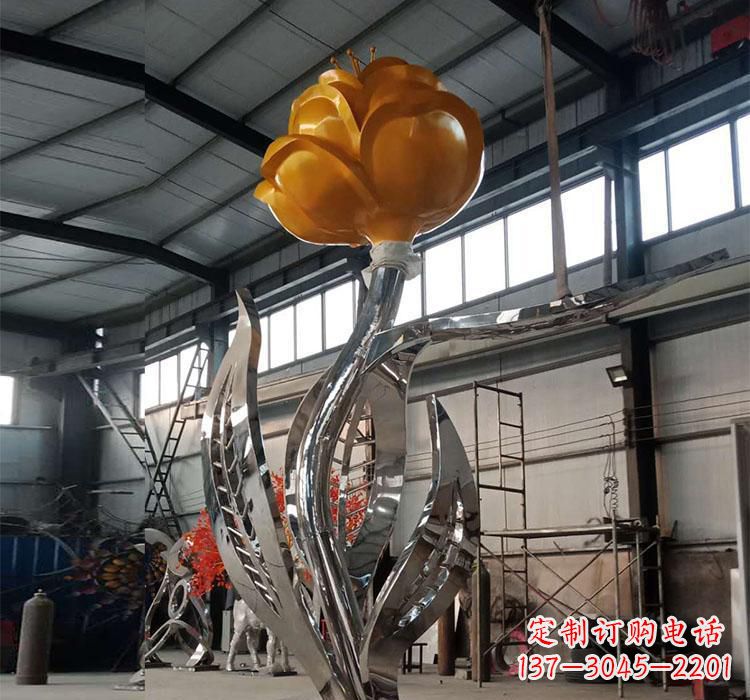 重庆不锈钢玫瑰花雕塑一款非凡的艺术品