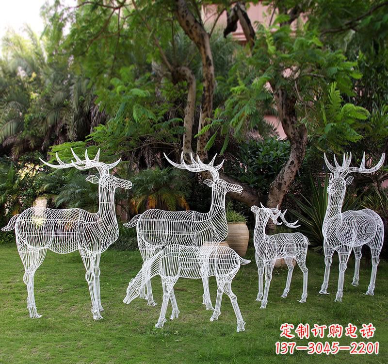 重庆不锈钢梅花鹿雕塑美丽的象征
