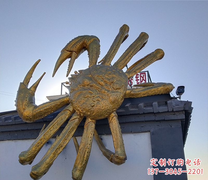 重庆不锈钢螃蟹雕塑精美而又经久不衰