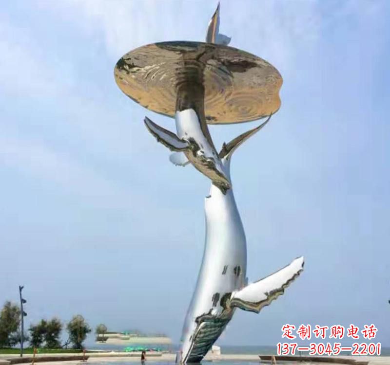 重庆不锈钢海豚雕塑精美的艺术品