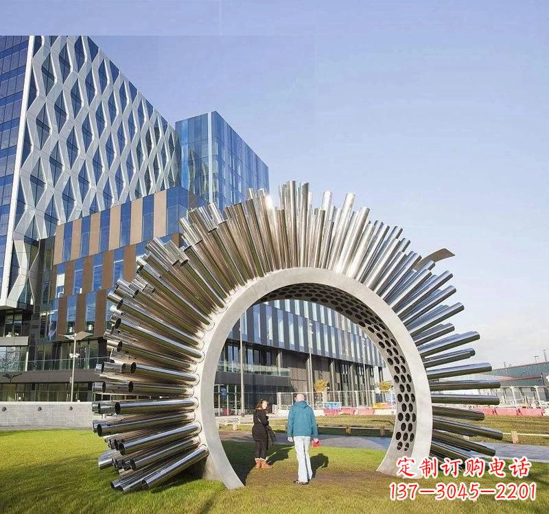 重庆不锈钢拱门雕塑高雅典雅的艺术