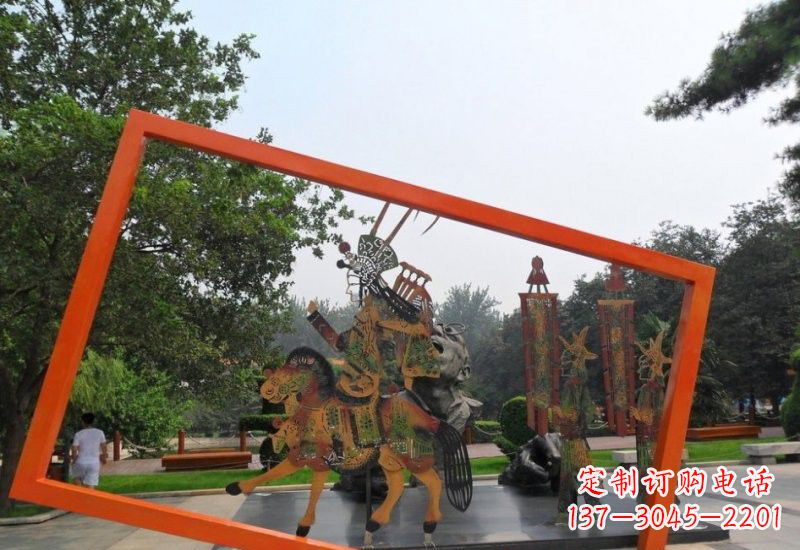重庆不锈钢皮影戏雕塑传承民间文化的艺术精粹